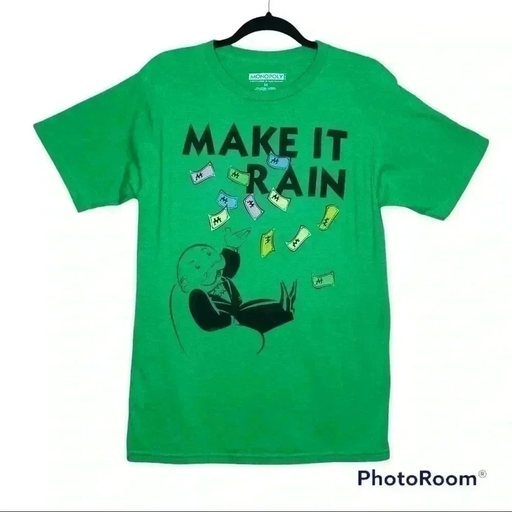 Hasboro "Make It Rain" Monopoly Tee Shirt, M
